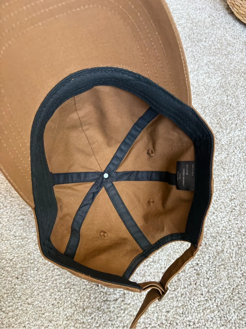 I Am Embroidered Cotton Baseball Cap - Brown